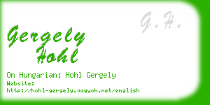 gergely hohl business card